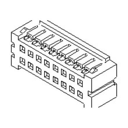 MOLEX Board Connector, 60 Contact(S), 2 Row(S), Female, Straight, Crimp Terminal, Receptacle 510896005